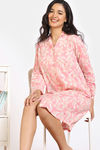 Zivame 2 Mile Fashion Woven Knee Length Loungewear Dress- English Rose — thumbnail 2